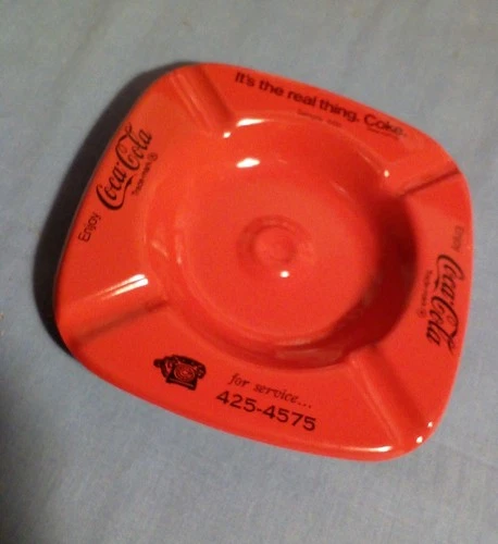 Coca Cola "It's the Real Thing" Dealer's Complimentary Vintage Steel Ashtray