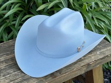 Light Blue Western Cowboy Hat, Wide Brim, Stylish Design, Classic Western Style