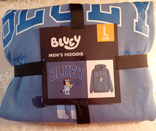 Bluey Pull Over Hooded Sweatshirt Men's Size L 50" 