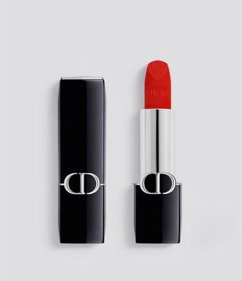 DIOR Rouge Dior Lipstick 999 Velvet 3.5g Full Size NEW Magnetic Case REFILLABLE