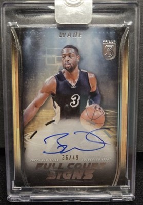 2023-24 Topps Three Full Court Signs Dwyane Wade Heat Auto #FCS-DWA /49
