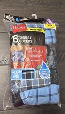 Hanes Tagless Boxer Shorts Large 36-38 Men New 6 Pack New