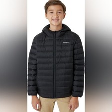 Eddie Bauer Boys' Black Jacket CirrusLite Weather Resistant Down Size M NWT