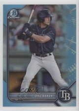 2022 Bowman Draft Chrome Sky Blue Refractor Dru Baker #BDC-158 0q4s