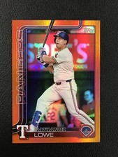 2025 Topps #259 Nathaniel Lowe Orange Rainbow Foil 25/25 Texas Rangers