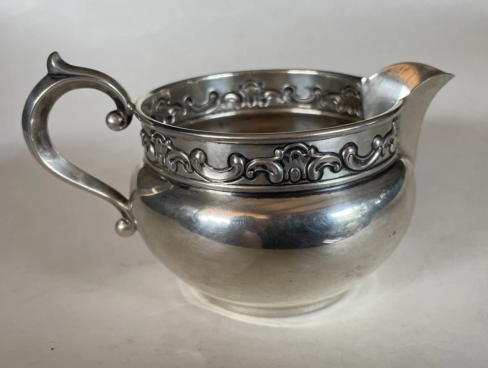 GORHAM Estrasburgo CREMA y CUENCO DE AZÚCAR Juego Plata de Ley # 1132 1133 Antiguo Foto 4 de 4