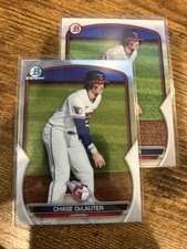 2023 Bowman Chase Delauter (2) Chrome #BCP-103 & #BP-103 Cleveland Rookie