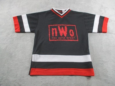 Vintage NWo New World Order Shirt Boys Medium Black WCW Wrestling 1997
