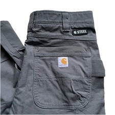 Carhartt Steel Rugged Flex Double Knee Work Pant Mens Size 34x32 BN3159-M Grey