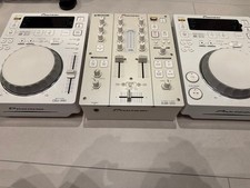 Pioneer CDJ-350-W x2 DJM-350-W DJ Set White Tested USB CD Mixer Japan 2012 Rare
