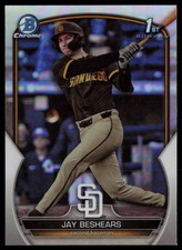 JAY BESHEARS 2023 BOWMAN DRAFT CHROME REFRACTORS RC SAN DIEGO PADRES #BDC-166
