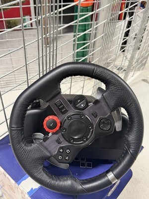 Logitech Racing Wheel Ergonomic Wired Controller Black Leather Plastic