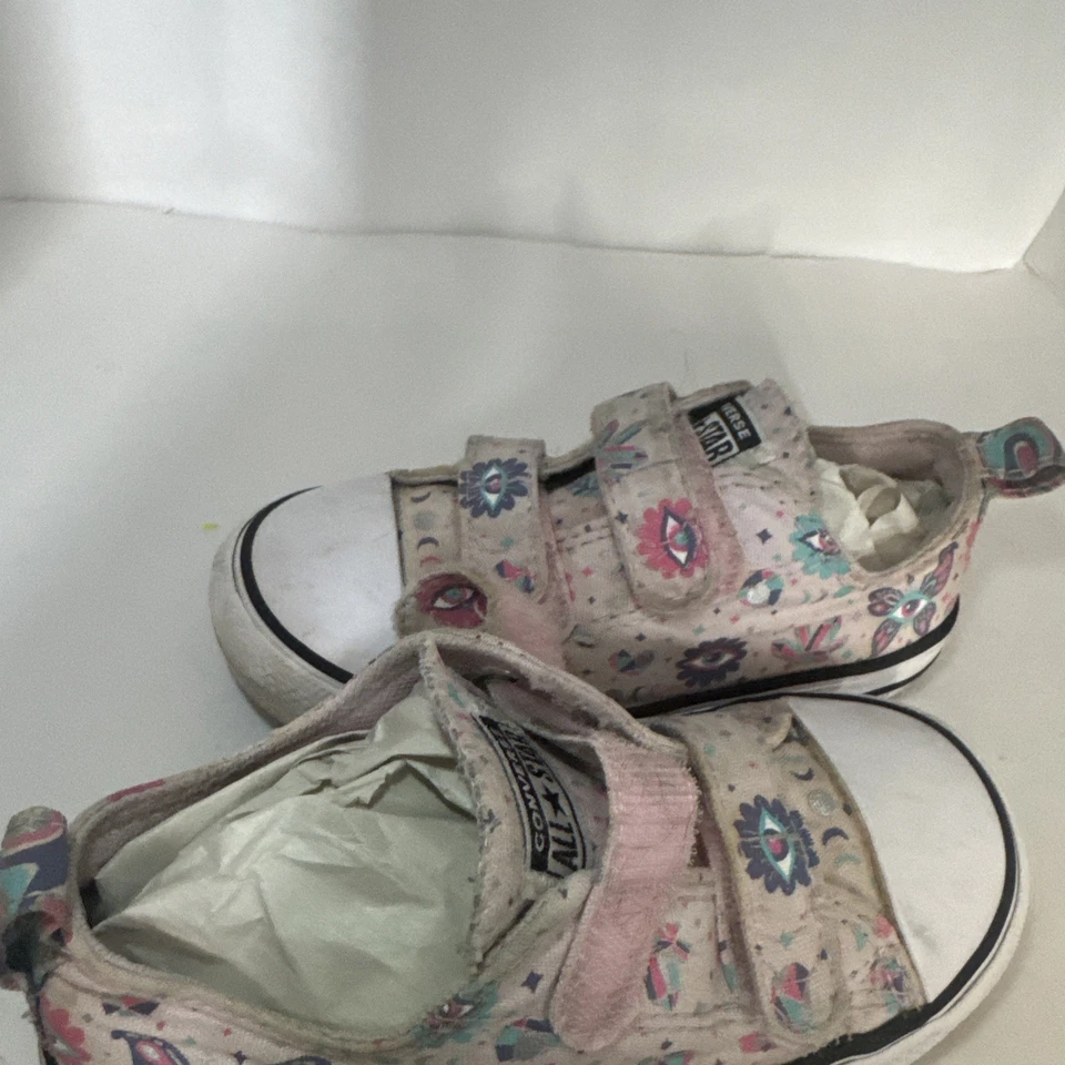 Lindo Chuck Taylor All Star Easy-On Mystic Gems niño pequeño talla 9 rosa púrpura verde azulado Foto 4 de 4