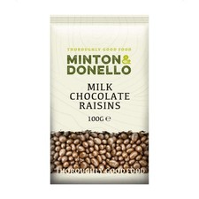 Minton & Donello Milk Chocolate Raisins 6 x 100g 600g 20.15 per kilo
