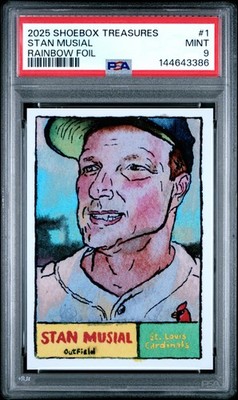 2025 Topps Shoebox Treasures - 1961 Topps Stan Musial #1 Rainbow