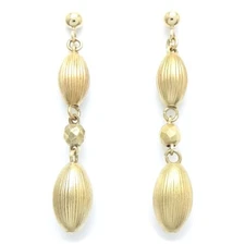 18K Yellow Gold Long Earrings 2.6grams /28146