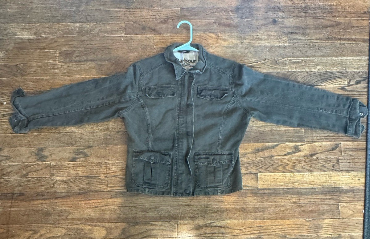 Waxed Green Barbour Jacket Womens UK 12 US 8