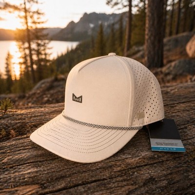 NEW Melin Rope Bulls Icon Hydro Snapback Hat Size Classic Size-Khaki (Free Ship)