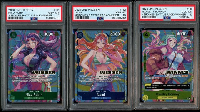 2026 ONE PIECE EN HEROINES BATTLE PACK-WINNER PSA 10 SEQ