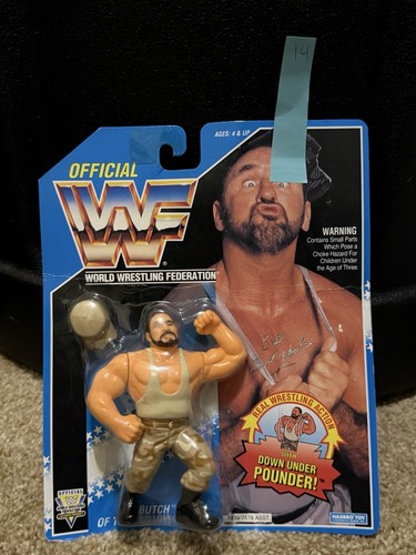 WWF wwe Vintage Wrestler Blue Card BUSHWACKER BUTC...