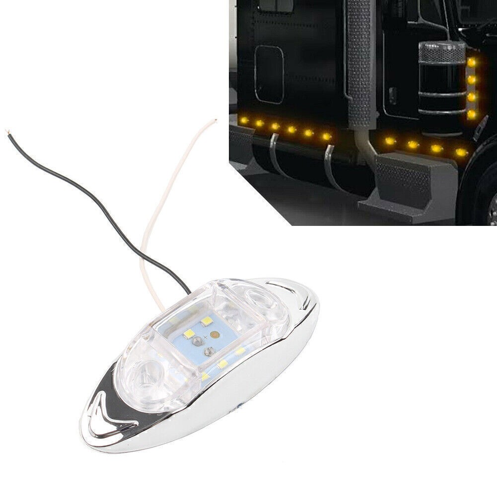 24V 6 LED Width Indicator Light Side Marker Lamp Brake Warning Bulbs For Truck