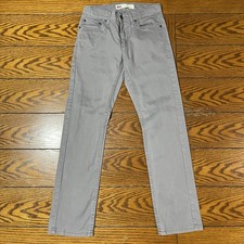 Levi's 511 Slim Jeans Size 12 Reg 26 X 26 Boys Straight Gray White Tab Denim