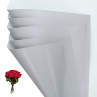 20 Blatt Blumen-Geschenkpapier, Doppelseitig, Wasserfest, Papier, Grau