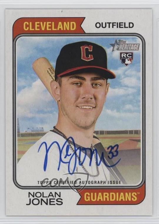 2023 Topps Heritage Real One Auto Nolan Jones #ROA-NJ Auto 0s55