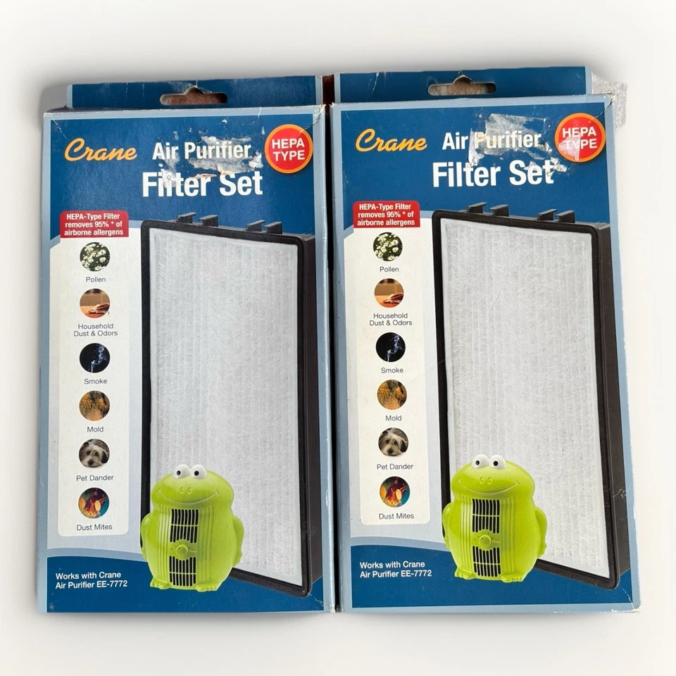 Purificador de Aire Portátil Grúa HEPA EE-7772 y 3 Filtros HS-3508 2 Nuevos En Caja Foto 3 de 4