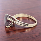 ESTATE VINTAGE SOLID 10K YELLOW GOLD 9mm RED GEMSTONE RING SIZE 7 #8033 — photo 3