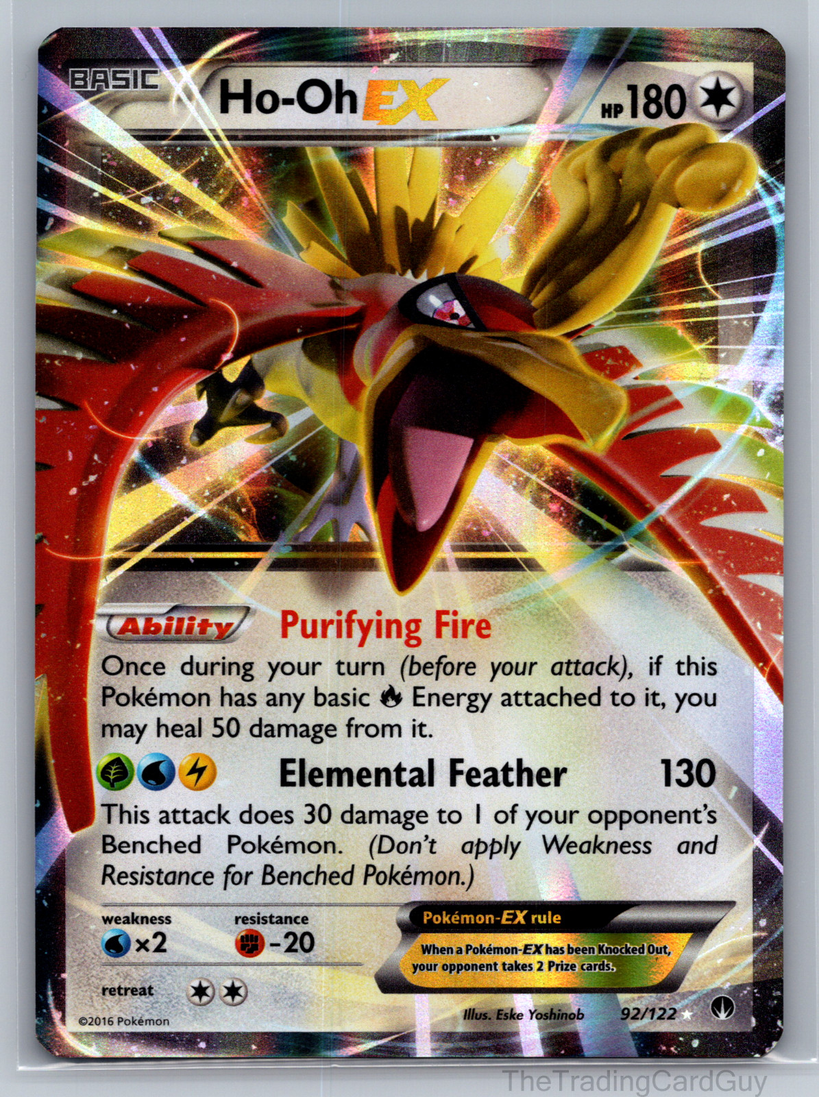 Pokémon TCG Ho-Oh EX 92/122 Breakpoint Holo NM