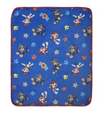 Nickelodeon Paw Patrol Plush Toddler Blanket 40x50 Blue Marshall Chase Throw