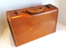 Small Vintage Samsonite Shwayder Leather Suitcase Hard Shell 10" x 15" USA