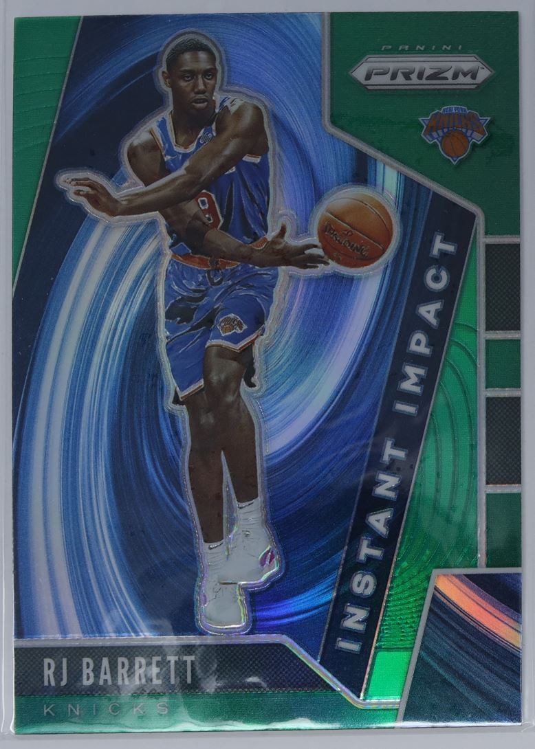 2019-20 Panini Prizm Instant Impact Green RJ Barrett Rookie New York Knicks #22