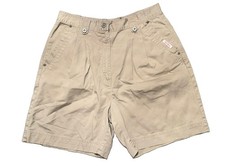 Vintage Bill Blass Women s Size 12 High Rise Mom Jeans Tan Pleated Shorts Y2K