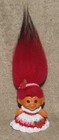 Vintage Unmarked 2.5 in Troll Doll Amber Spiral Eyes & Red Hair — photo 4