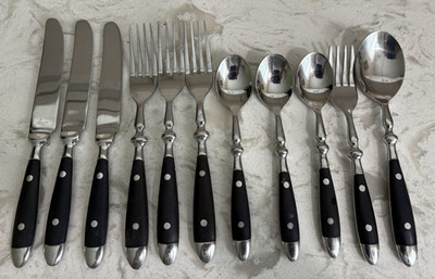 Hampton Silversmiths BISTRO BLACK Stainless Flatware