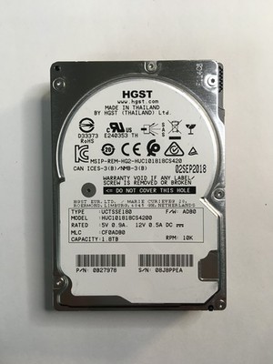 LOT OF 8* HGST 1.8TB 10K 12Gb/s 2.5