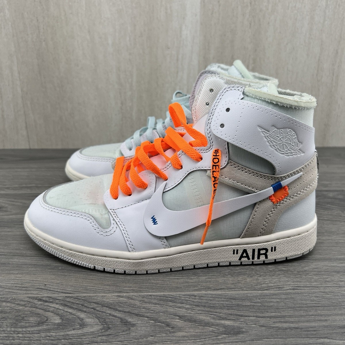 Air Jordan 1 x Off White NRG Euro Size 10 Mens White Sneakers | eBay