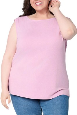 BEAUTIFUL by Lawrence Zarian Women's Refined Knit Shoulder Tank Orchid