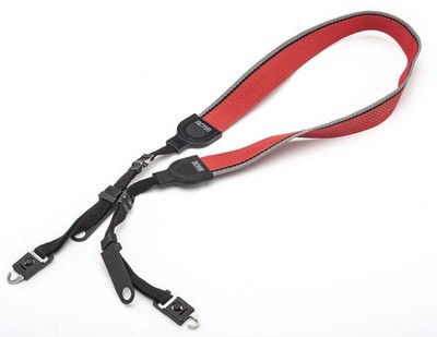 Rowi Kameragurt Tragegurt carrying strap schmal in Rot Grau Schwarz universal 