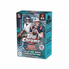 7 x 2025 Topps Chrome NFL Football Value Blaster Box IN HAND READY TO SHIP!