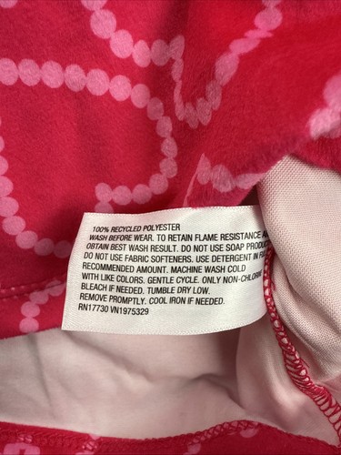 Art Class Girl's Size XXL (16-18) 'Hearts' 2pc Long Sleeve Pajama Set Pink - Picture 5 of 7