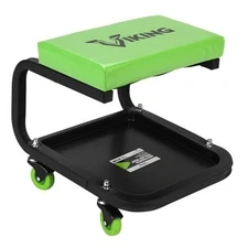  Viking Mechanic's Seat w/Tool Tray - 300 Lbs. Capacity Mechanics Roller Seat