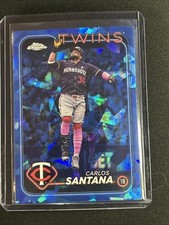 🔥Carlos Santana 2024 Topps Chrome Update Sapphire #USCS224 Minnesota Twins