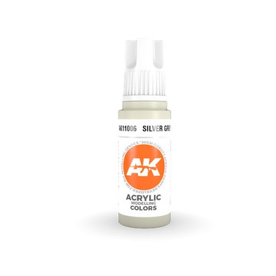 AK Interactive 3rd Gen Acrylics 17ml - Silver Grey - Scenery Diorama Wargaming W