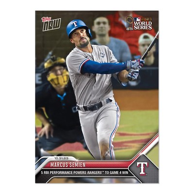 Marcus Semien - 2023 MLB Topps Now Card 1067 - Print Run: 977 Texas Rangers