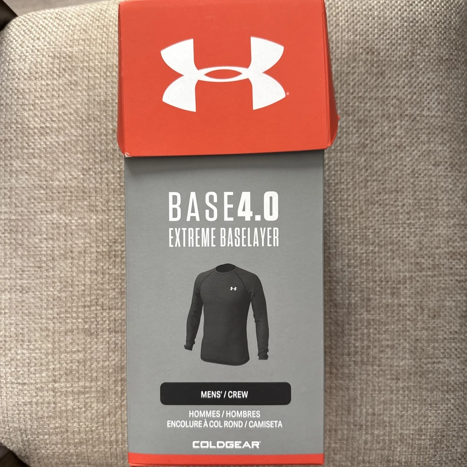 Under Armour 1353349 Men's UA ColdGear Base 4.0 Baselayer Shirt Crew Black Large - Image 4 of 4