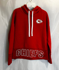 NFL Teen Apparel Kansas City Chiefs Red Cropped Hoodie Sweatshirt Size L