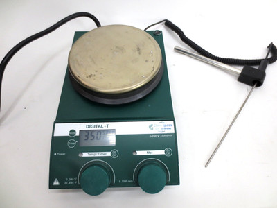 IKA RET CT DIGITAL-T CHEMGLASS MAGNETIC HOTPLATE STIRRER + WITH TEMP PROBE